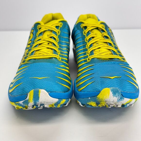Hoka One One Evo XC Spikeless Running Shoes Men Sz 9 Blue Yellow 1108396 Lace Up - Picture 2 of 11